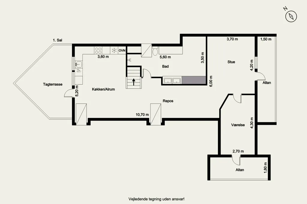 Planimetria - Fenced Villa with Garden in Lemvig