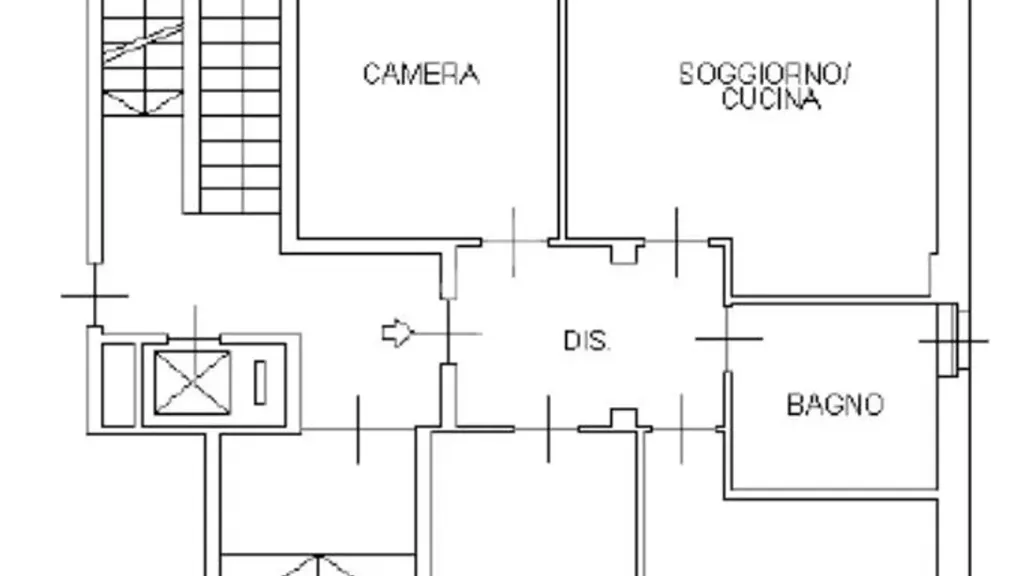 Plaan - Rear-Facing Apartment with Balcony in Chieri