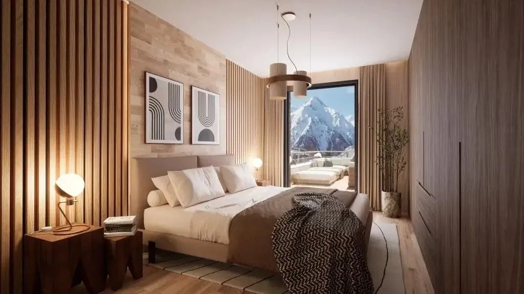 Chambres - Appartement Luxe avec Vue Montagne à Les Deux Alpes