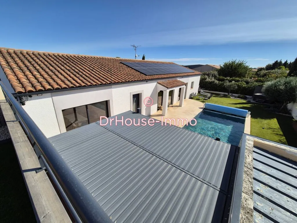 Vue aérienne - Villa avec Piscine et Jacuzzi à Argeliers