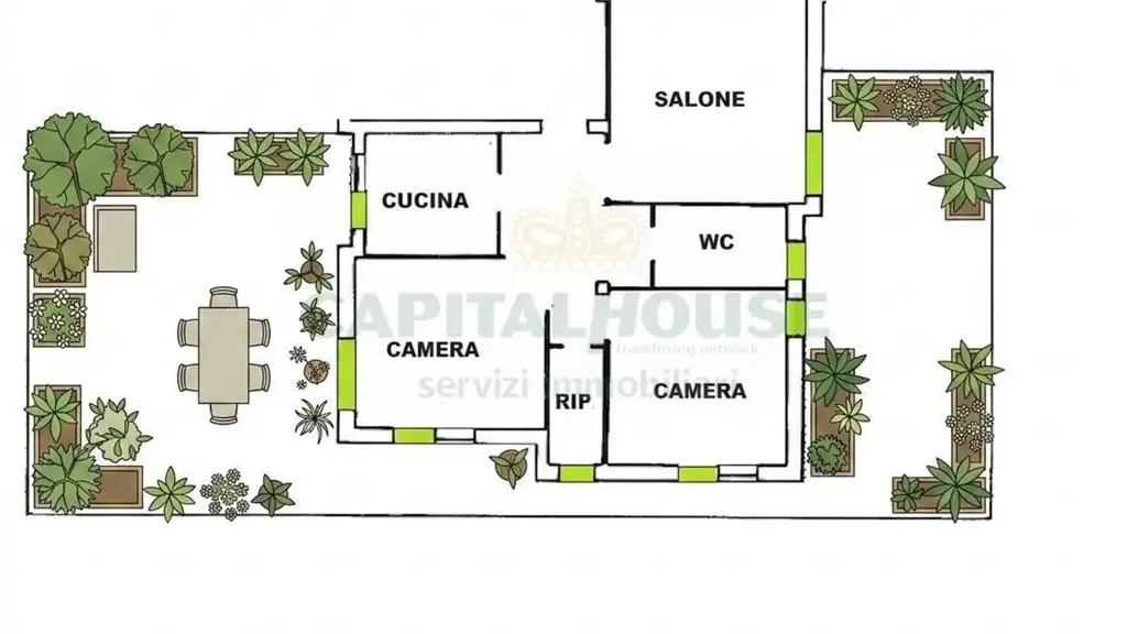 Three-Bedroom Apartment with Terrazzo in Caserta