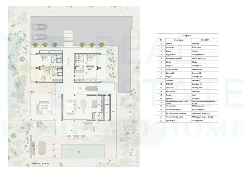Plan - Contemporary Villa with Sea View in Noto