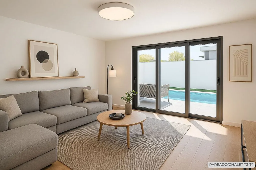 Soggiorno - New Chalet with Pool in Sariegos