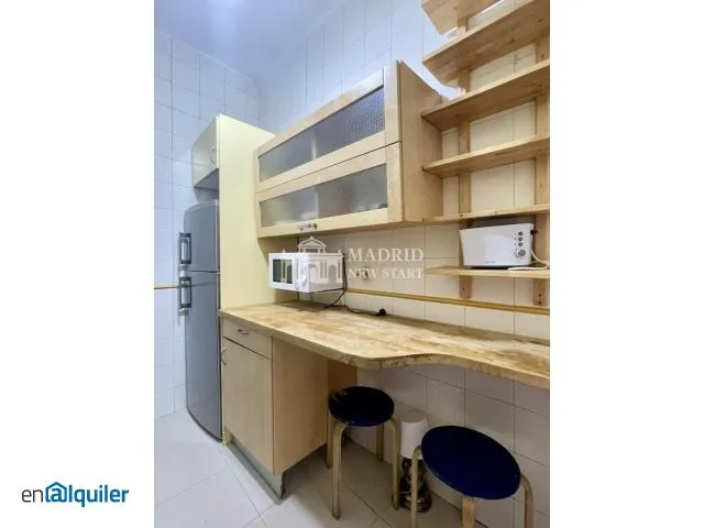 Köök - Fully Furnished Flat with Patio in Chamberí