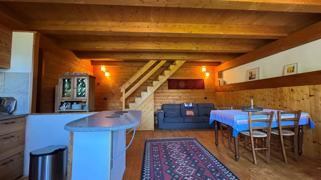 Living Room - Rustic House with Mountain View in Varzo