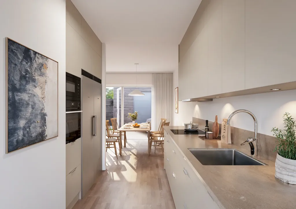 Köök - Modern Terraced House with Sea View in Malmö