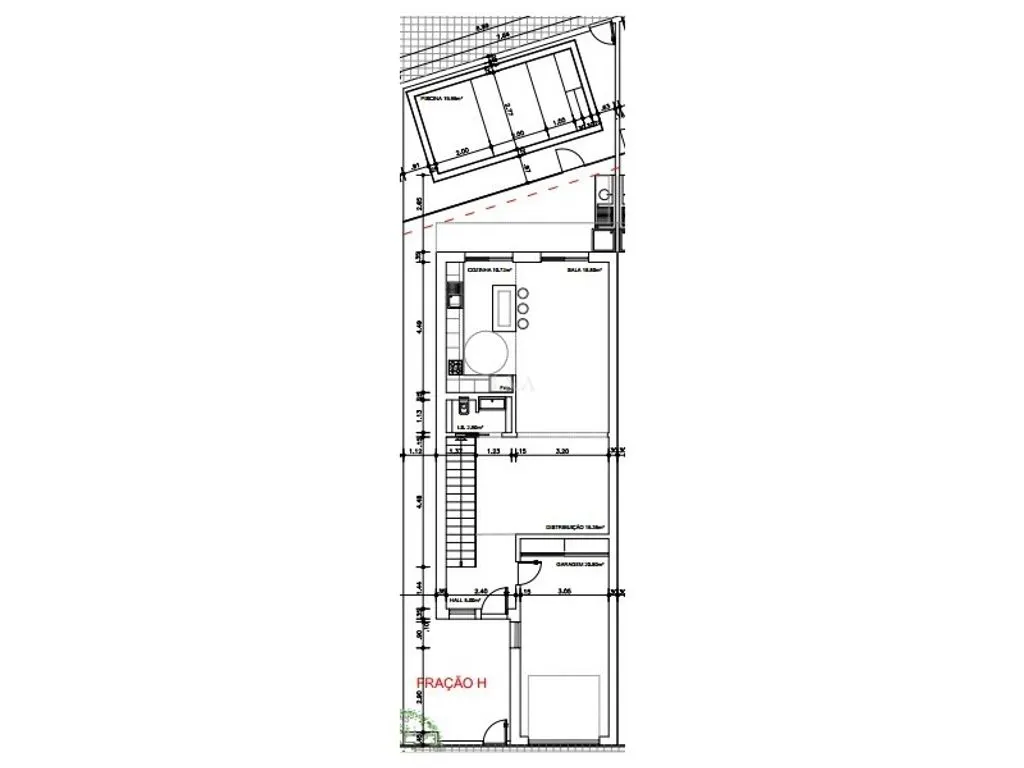 Floor Plan - Semi-Detached Villa with Pool in Vila Real de Santo António