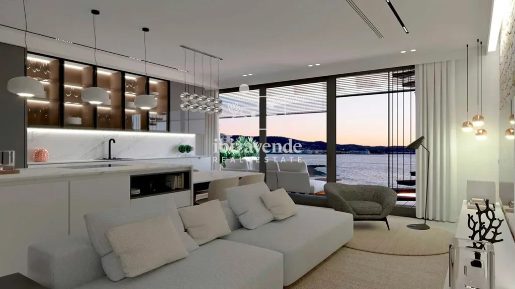 Séjour - New Build Apartment with Sea View in San Antonio