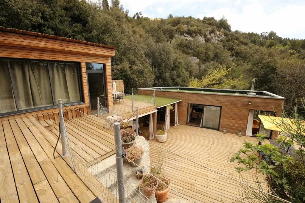 Terrasse - Villa Vue Mer avec Piscine à Eze Village