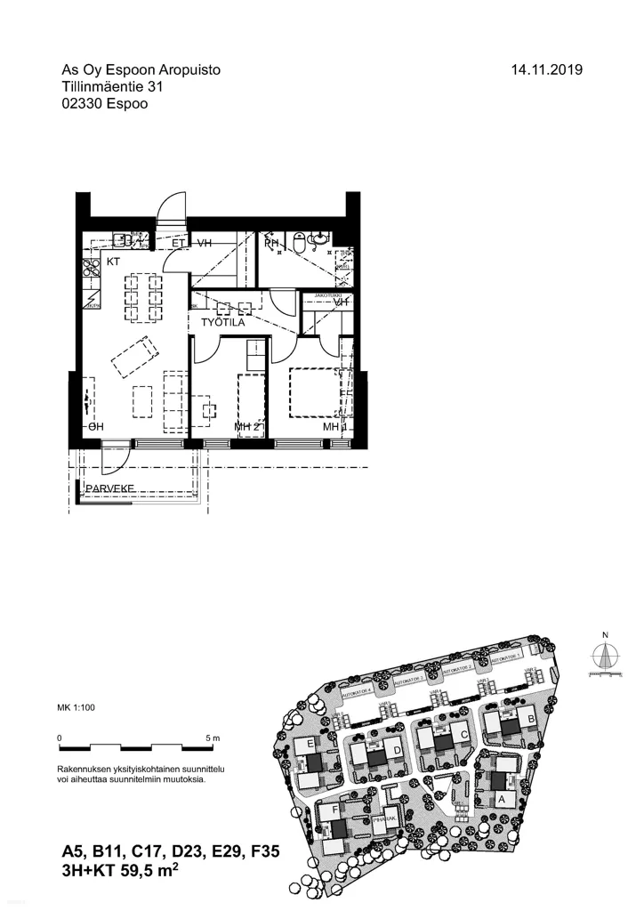 Three-Room Apartment with Balcony in Espoo