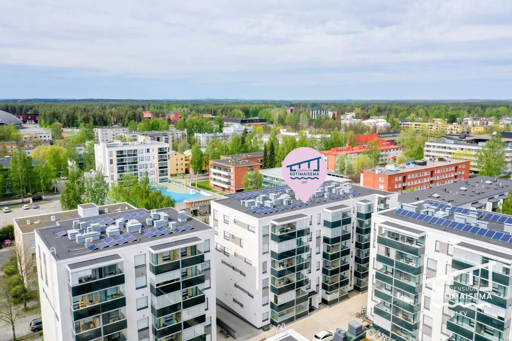 Vista aerea - Modern Studio with Balcony in Joensuu Centre