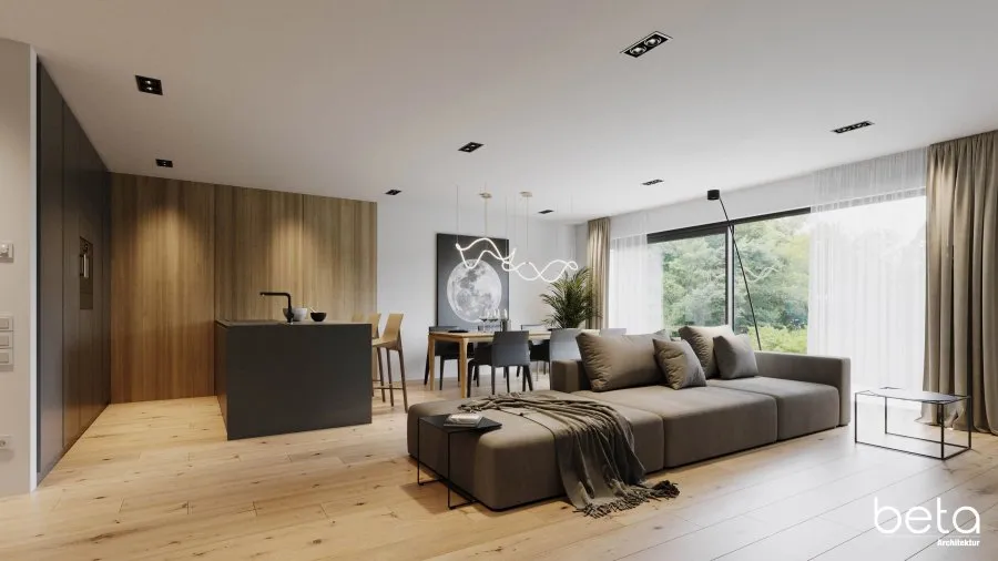 Séjour - Appartement Neuf avec Balcon à Mamer