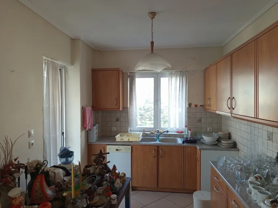 Cucina - Bright Corner Apartment with Balcony in Dafni