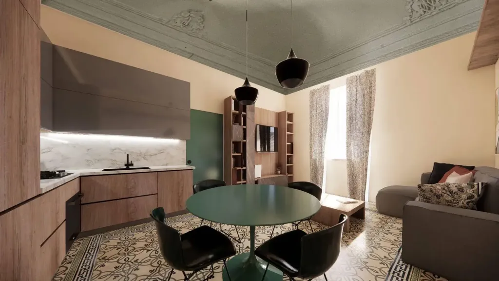 Salle à manger - Liberty-Style Apartment with Balcony in Palermo