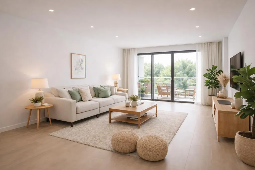 Séjour - Appartement T3 avec Balcon dans Résidence Récente à Vincennes