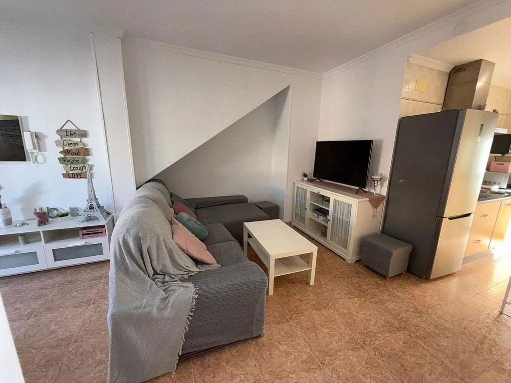 Living Room - 2-Bed Apartment with Terrace in Chipiona