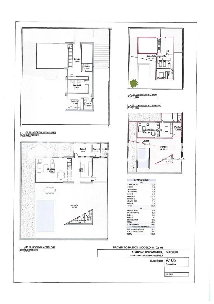 Floor Plan - Villa with Pool in Fortuna