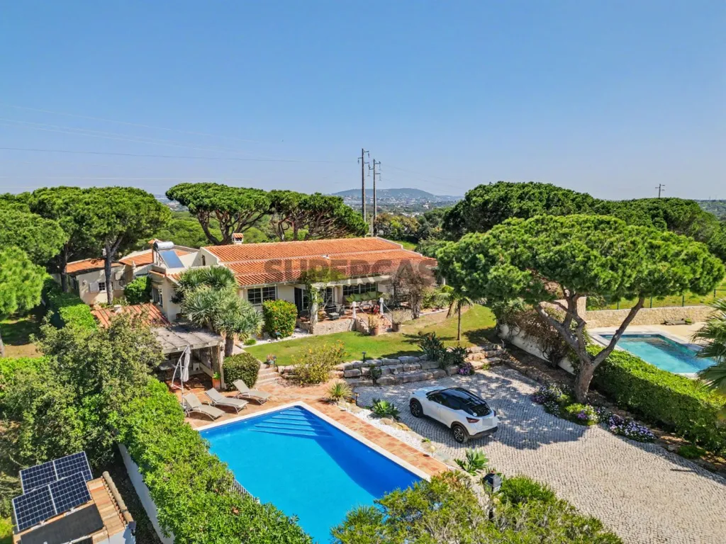 Aerial - Detached Villa with Pool in Fonte Santa, Loulé