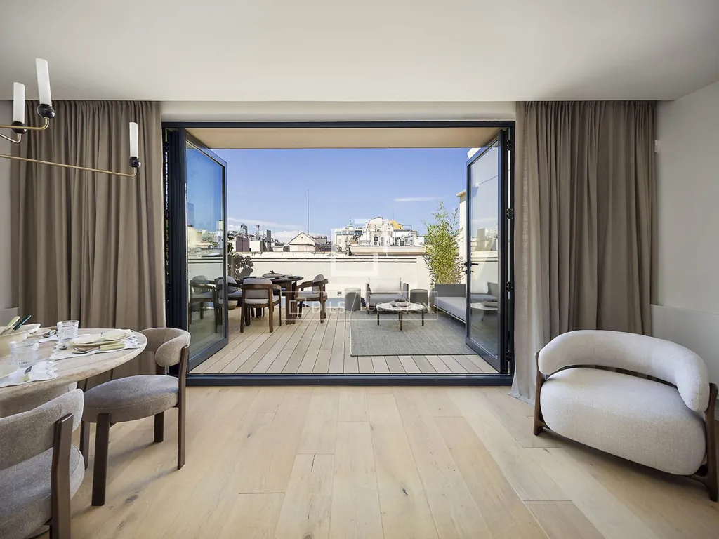 Séjour - Renovated Apartment with Terrace in Eixample Right