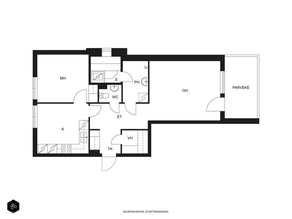 Plan - Apartment with Sauna in Naantali Centre