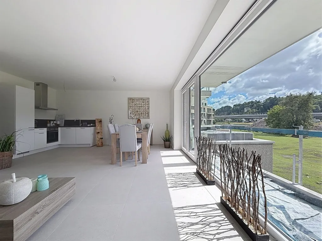 Living Room - New Apartment with Terrace in Oupeye