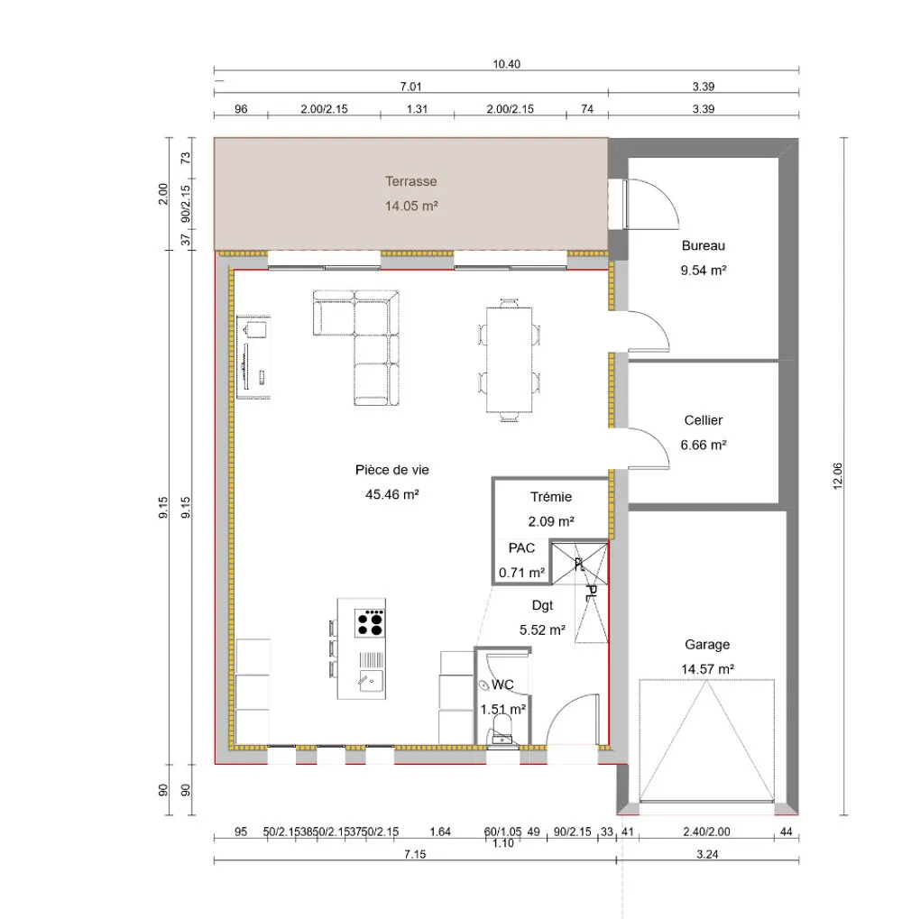 Plan - Maison Neuve avec Jardin à Saint-Lys