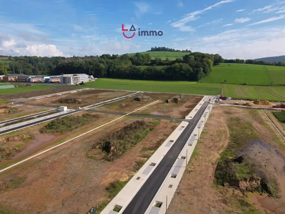 Vue aérienne - Maison Jumelée Basse Énergie à Erpeldange
