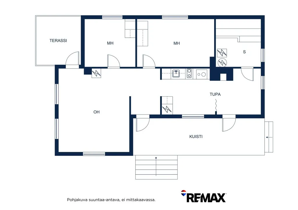 Planimetria - Casa di 3 locali a Hämeenlinna