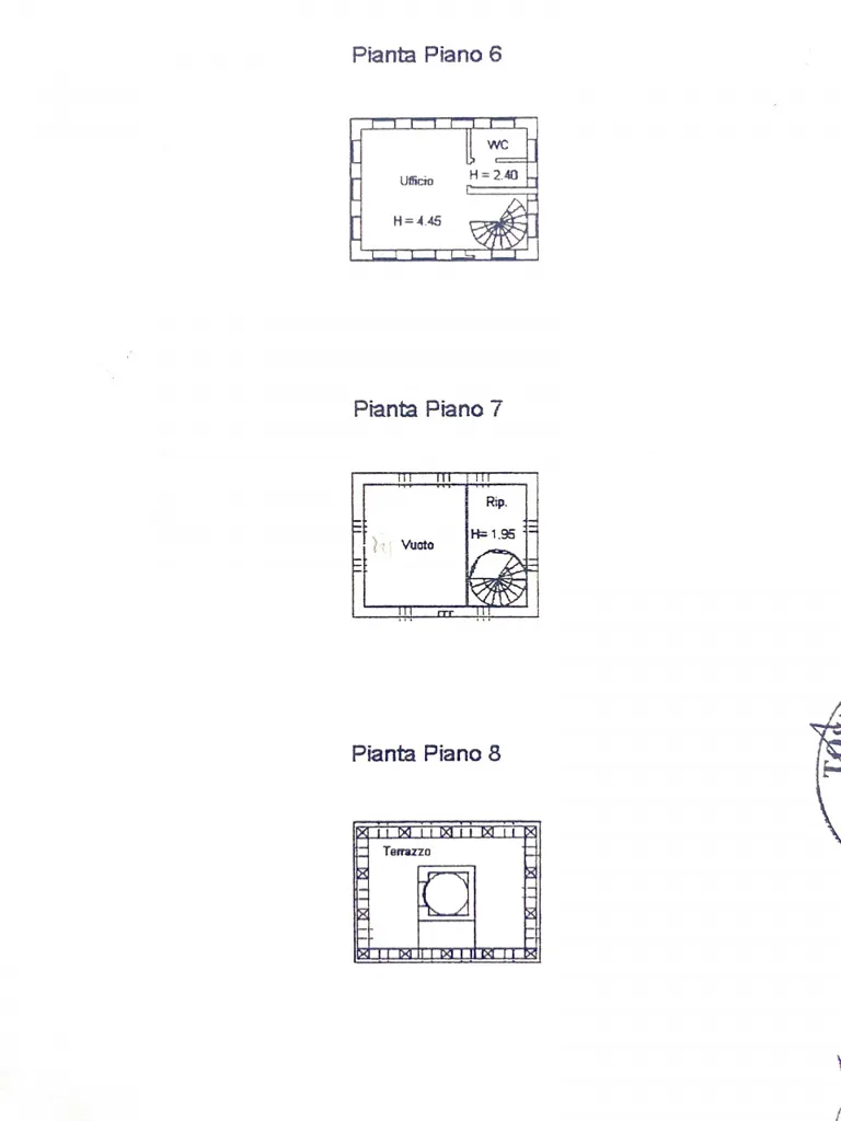 Plan - Historic Tower with Panoramic Terrace in Ferrara