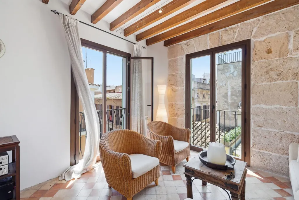 Séjour - Penthouse with 40m² Terrace in Palma de Mallorca