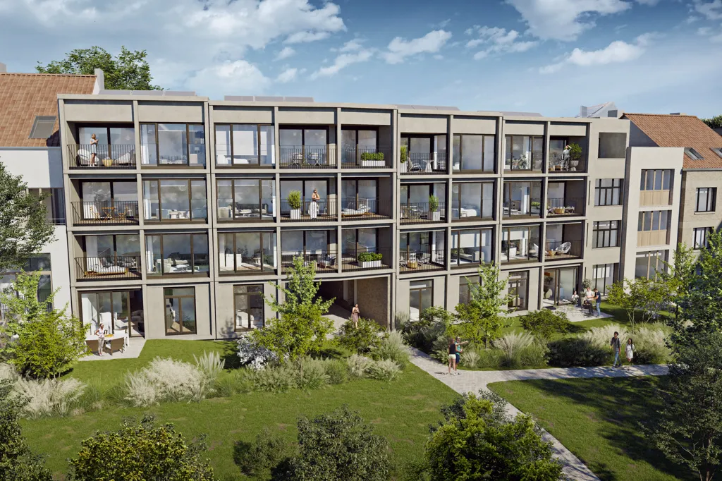 Õhuvaade - New Build Apartment with Terrace in Elsene