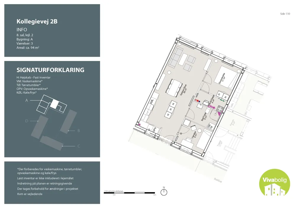 Floor Plan - New Flat with City Views in Aalborg