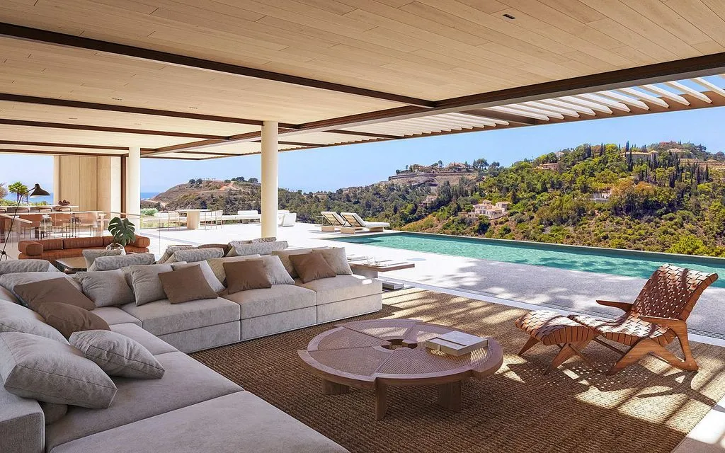 Piscine - Contemporary Villa with Infinity Pool in El Madroñal
