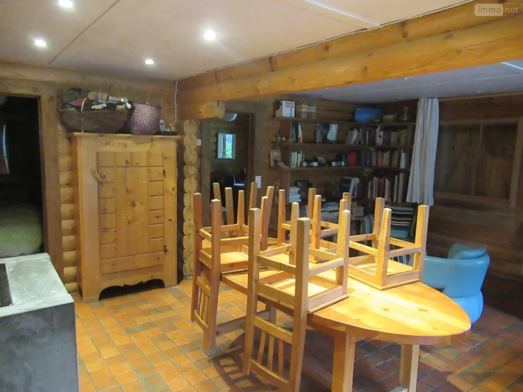 Salle à manger - Chalet Bois avec Vue Dégagée à Molines-en-Queyras