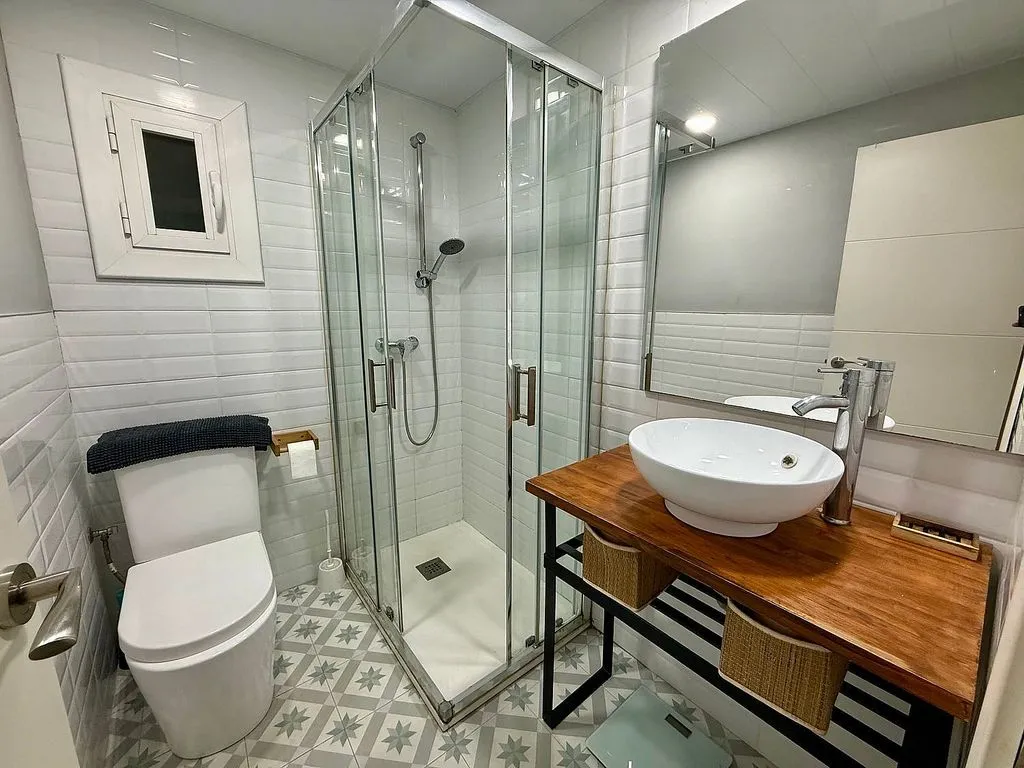 Salles de bain - Furnished Flat with Balcony in El Raval