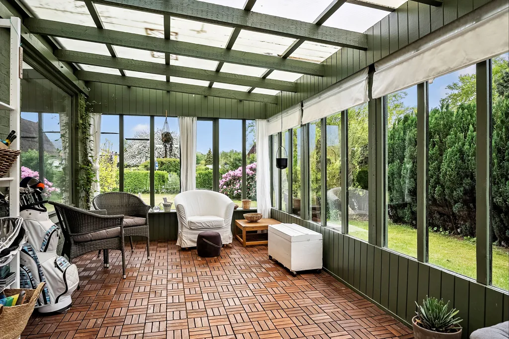 Terrasse - Villa with Garden View in Birkende