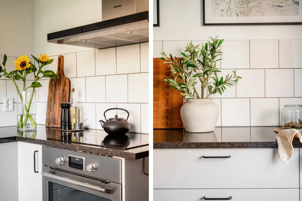 Köök - Charming Apartment with Balcony in Helsingborg