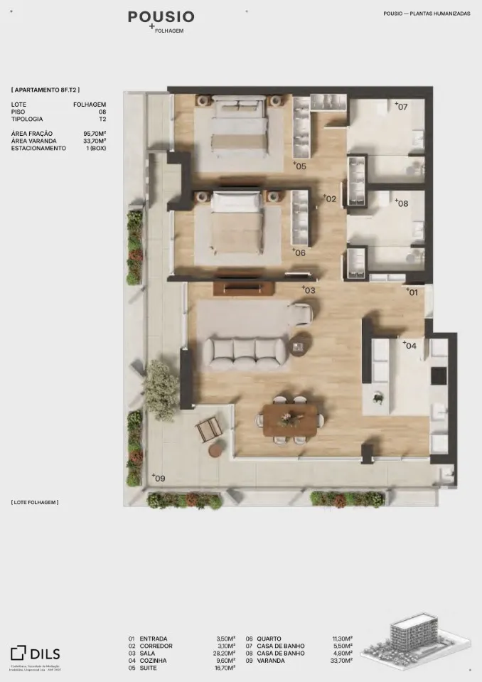 Plaan - Contemporary Apartment with Balcony in Requesende, Porto