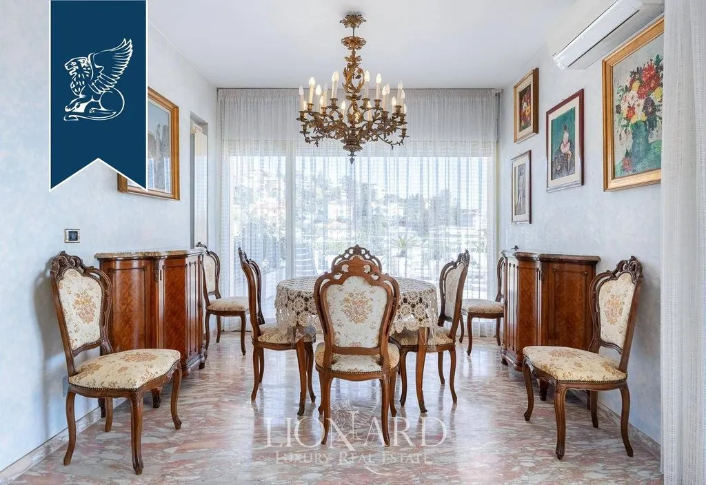 Dining Room - Luxury Sea-Facing Penthouse in Sanremo