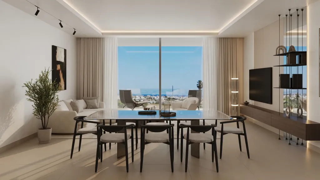 Söögituba - Beachside Apartment with Mountain View in San Pedro de Alcántara