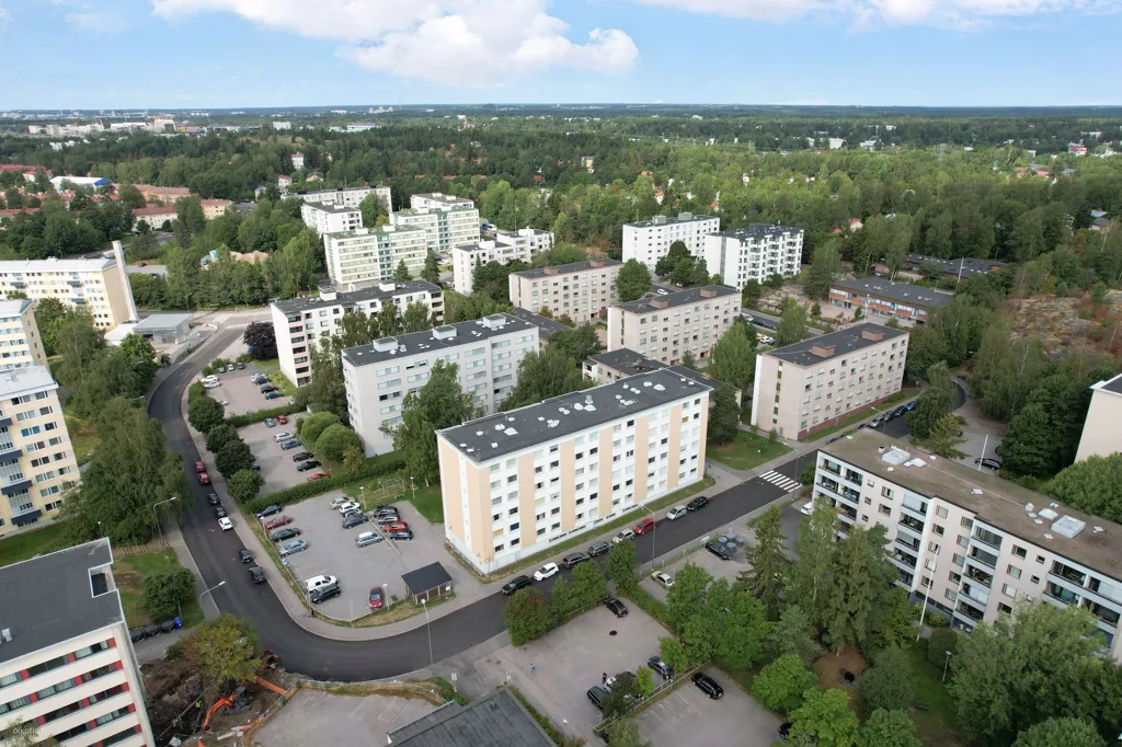 Vue aérienne - Modernised Studio with Balcony in Koskela, Helsinki
