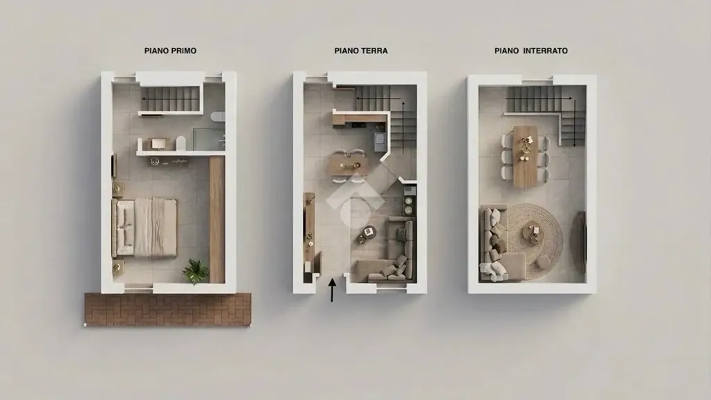 Floor Plan - 2-Bedroom Apartment in Historic Centre, Pessano