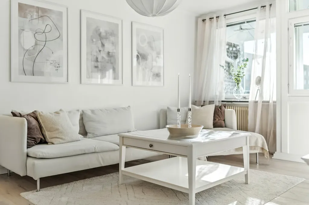 Séjour - Two-Bedroom with Glazed Balcony in Göteborg