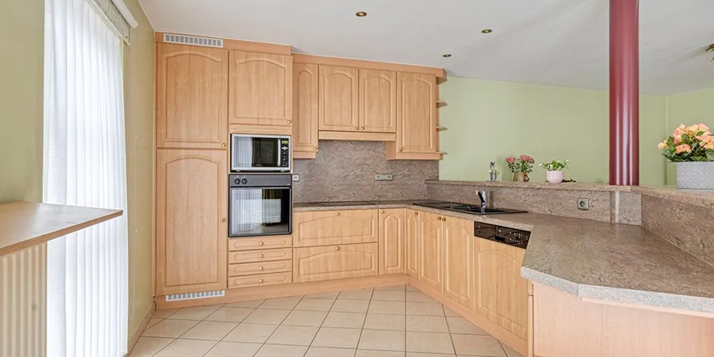 Köök - Accessible 2-Bed Apartment with Garden in Machelen