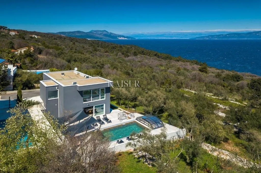 Vista aerea - New Villa with Pool near Labin