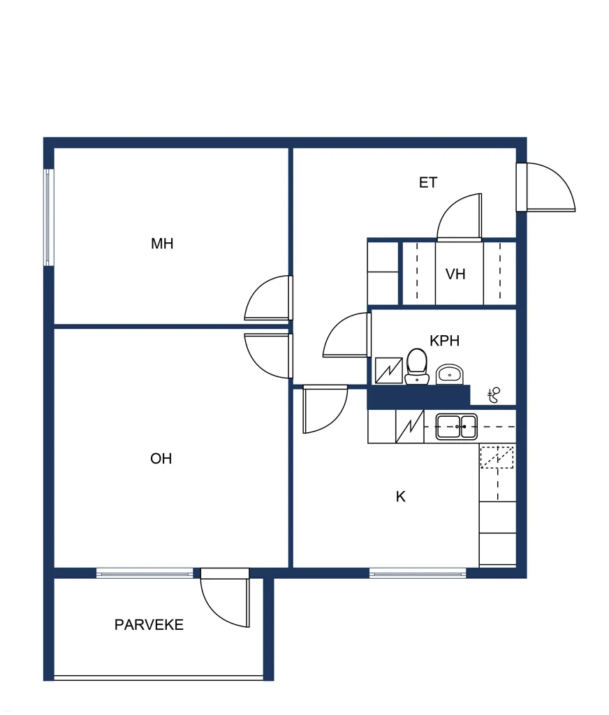 Plan - Apartment with Balcony in Heinola