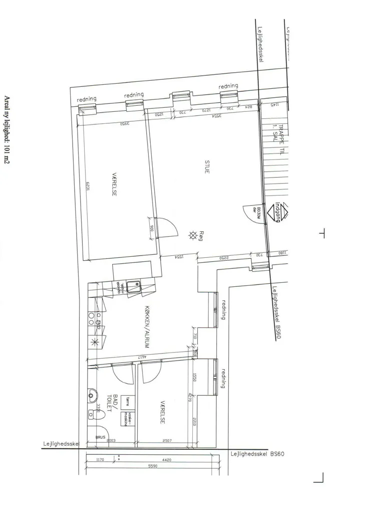 Plaan - New Flat with Garden in Sorø Centre