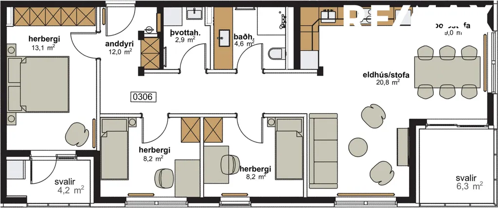 Appartement 3 pièces à Hafnarfjörður
