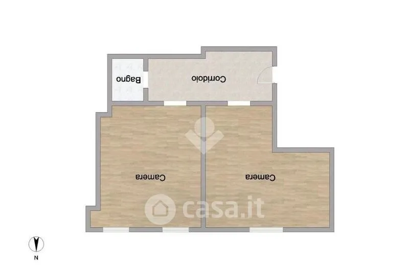Plan - Studio Flat for Rent in Central Naples