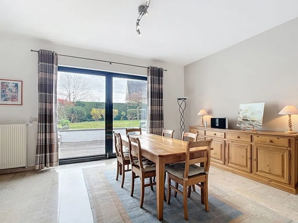 Dining Room - Architectural Villa with Terrace in Wavre
